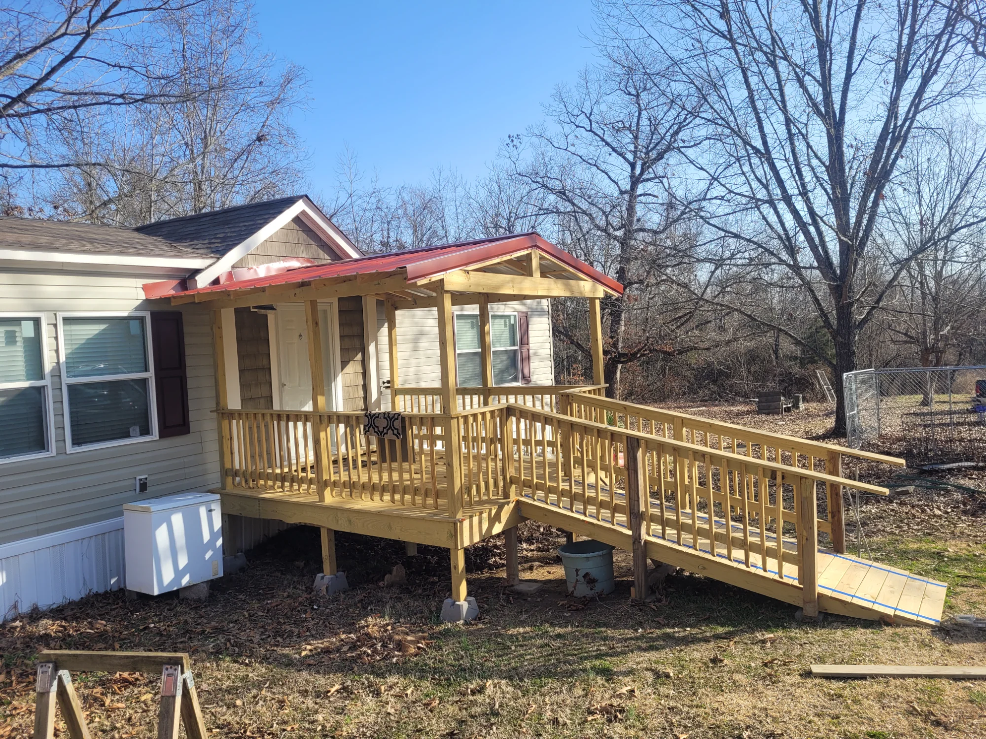Covered porch construction Baxter County AR