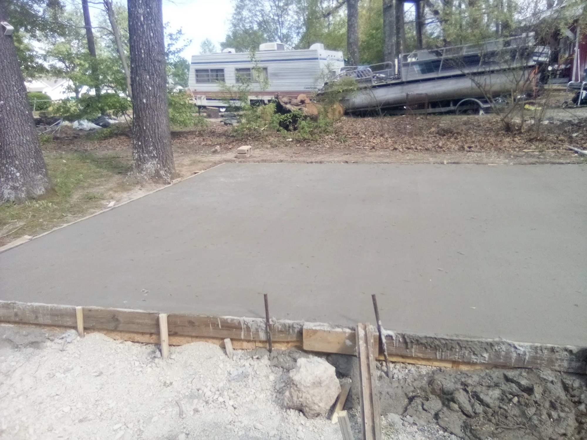 Concrete shop floor finishing